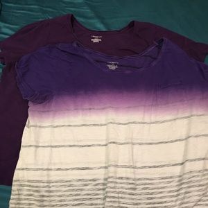Bundle of two Lane Bryant cotton tees